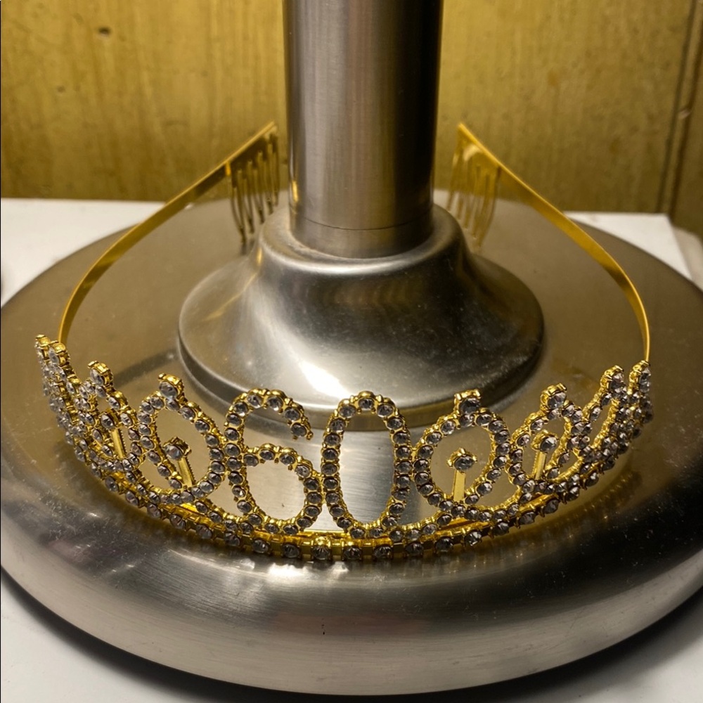 Elegant Gold and Silver Tiara  for turning 60 years old